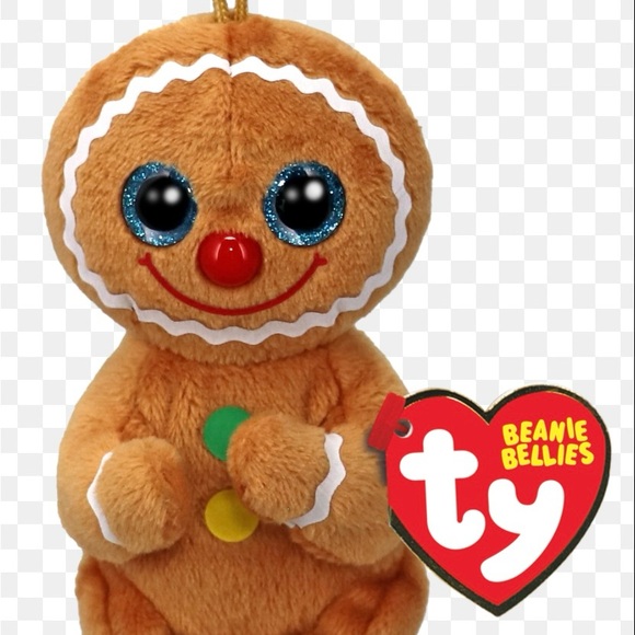 Cookie the Christmas Gingerbread Key Clip Ty Beanie Baby Bellies 2024 - Picture 3 of 4